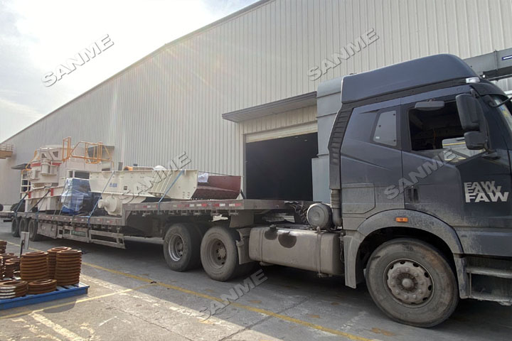 新年發(fā)貨忙｜上海山美股份高性能破碎篩分裝備發(fā)往安徽銅陵，服務(wù)于當(dāng)?shù)啬戤a(chǎn)300萬(wàn)噸骨料生產(chǎn)線