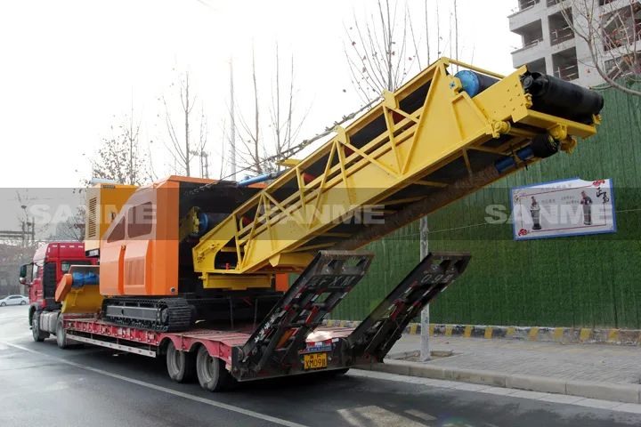 顛覆傳統(tǒng)裝車方式，山美履帶式取料機助您實現(xiàn)降本增效、節(jié)能減排！